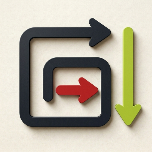 The Arrow Doodle app icon: a red and a green arrow turning a corner.