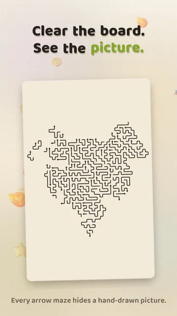 A fox emerging as the arrows clear from an Arrow Doodle level.